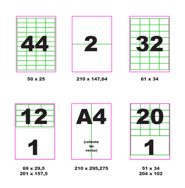 Étiquettes en planches A4 – Image 2